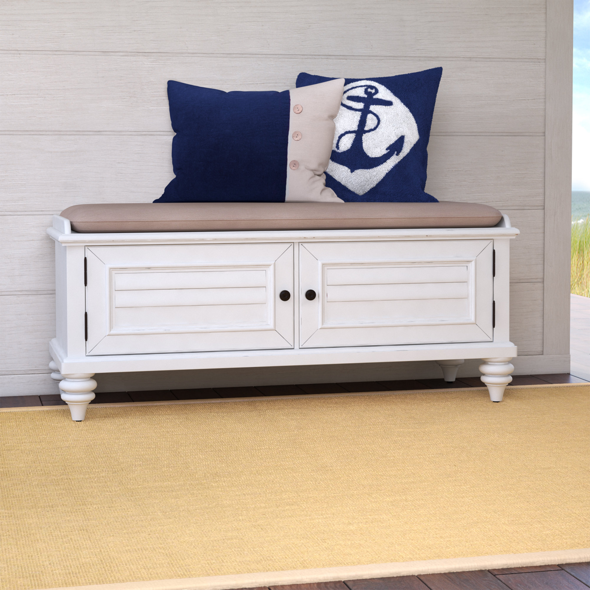 Breakwater Bay Kenduskeag Upholstered Storage Entryway Bench & Reviews
